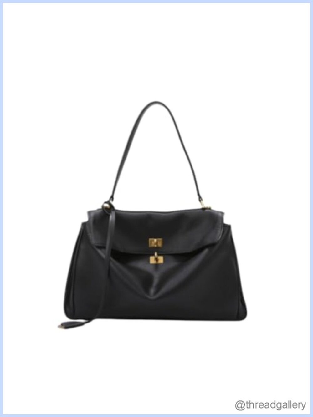 Faux Leather Satchel Shoulder Bag with Top Handle and Adjustable Strap